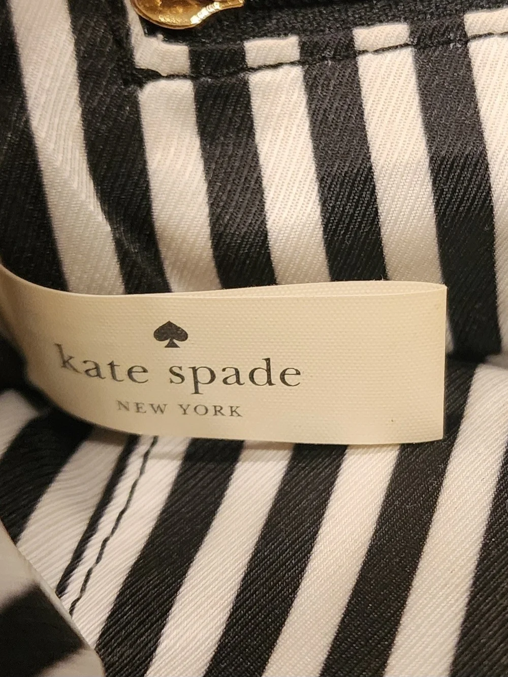Kate Spade Cream Leather Dome Satchel with Tan Handles